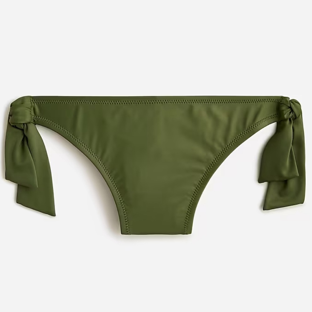NWT J.Crew Bow-tie hipster full-coverage bikini bottom in Safari